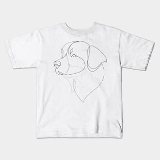 Bernese Mountain Dog - one line dog Kids T-Shirt